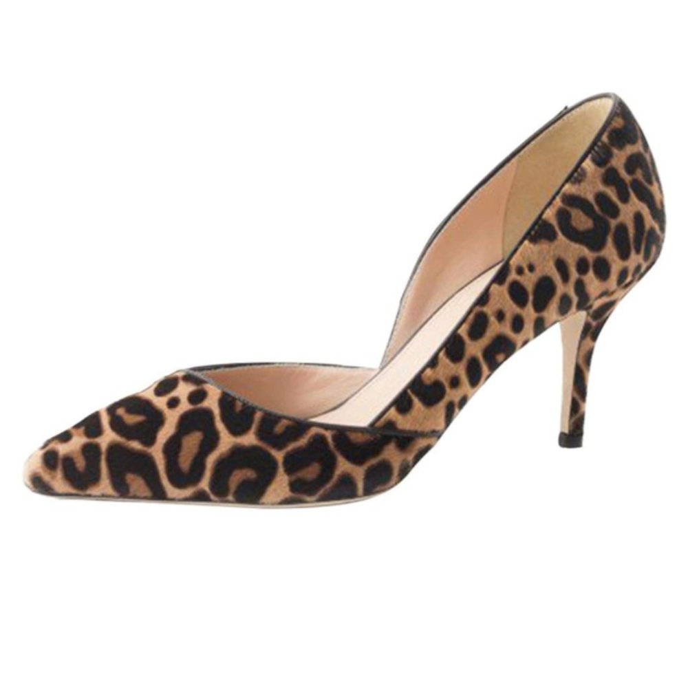 FSJ Sexy Leopard Printed Toe Pumps Heel Stilettos